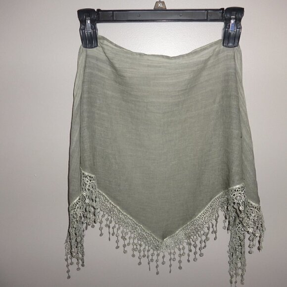 BOHO style tunic and vest set, soft green, size  L $25.00 - Picture 5 of 5